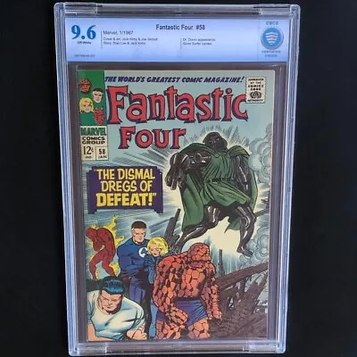 Buy Fantastic Four #58 💥 CBCS 9.6 💥 Doctor Doom App & Silver Surfer Cameo! 1967 • 748.71£