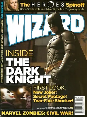 Buy Wizard #193 Comics Magazine / Christian Bale Batman Cover / Nov 2007 / V/g • 4.95£