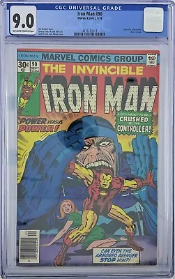 Buy The Invincible Iron Man # 90 CGC 9.0 (1976) Jack Kirby Cover • 43.54£