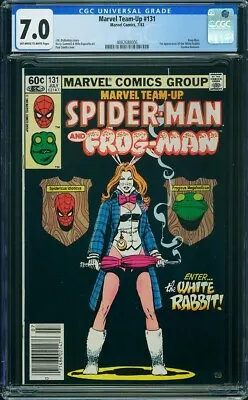 Buy Marvel Team Up 131  Cgc 7.0 Oww Pages Newstand First White Rabbit A0 • 47.32£