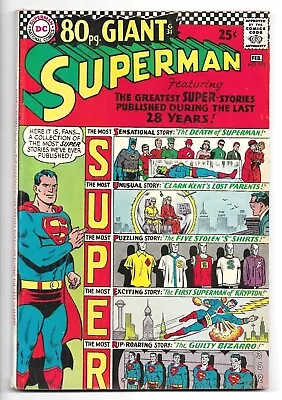 Buy Superman #193, 1967, DC 80 Pg Giant G-31, Supergirl, JLA, Legion 7.5 VF- • 52.03£