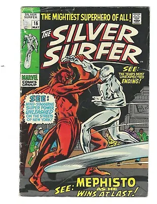 Buy Silver Surfer #16 1969 VG+/FN-  Mephisto Classic Cover!  Combine Shipping • 32.16£