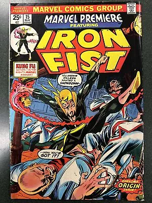 Buy Marvel Premiere #15 (Marvel, 1974) 1st Appearance Iron Fist Gil Kane VG • 179.89£