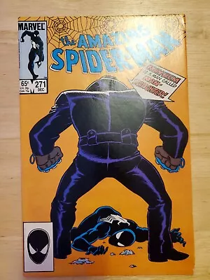 Buy THE AMAZING SPIDER-MAN #271 DEC 1985 APP MAYHEM MAN-SLAUGHTER VF 7.0 Black Suit  • 2.37£