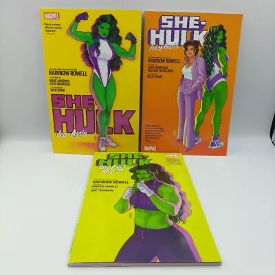 Buy She Hulk Vol. 1-3 Marvel Comics TPB Rainbow Rowell • 27.95£