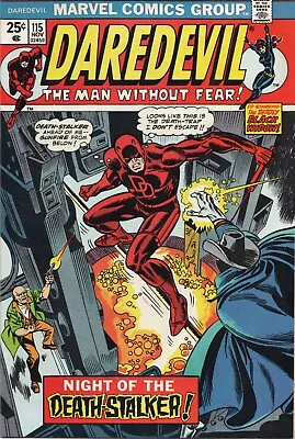 Buy Daredevil #115  High Grade W/ Black Widow & Hulk 181 Ad Marvel Comics 1974 • 72.39£