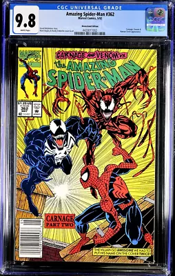 Buy Amazing Spider-Man 362 9.8 Newsstand Ed. NM/M   White Pages • 109.89£