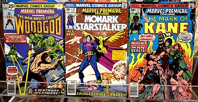 Buy MARVEL PREMIERE #31 #32 #33 Marvel Comics 1st WOODGOD 1st MONARK STARSTALKER FN • 7.88£