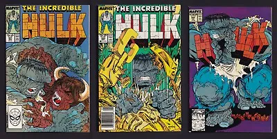 Buy Incredible Hulk #341, 343 Newsstand & #345  Todd McFarlane Marvel 1988 Man Bull! • 59.37£