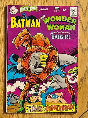 Buy Brave And The Bold #78 Fn (6.0) July 1968 Batman Wonder Woman Dc Comics ** • 29.99£