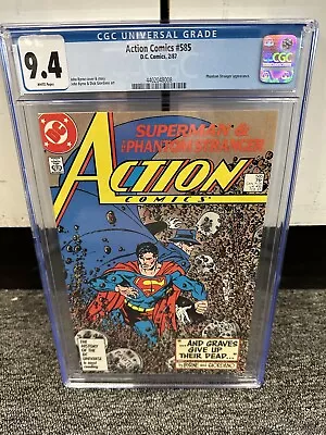 Buy 1987 DC John Byrne ACTION COMICS Superman & The Phantom Stranger #585 CGC 9.4 • 47.96£