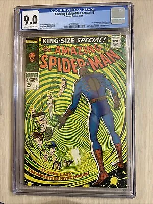Buy Amazing Spider-man King-size Special Annual 5 Cgc 9.0 Vf/nm New Mint Glass 1968 • 239.76£
