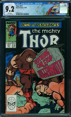 Buy Thor #411 (Marvel, 12/89) CGC 9.2 NM- (1st App. Of The New Warriors)  KEY  • 159.83£