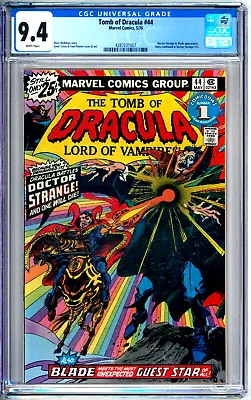 Buy Tomb Of Dracula 44 CGC Graded 9.4 NM White Pages Marvel Comics 1976 • 79.02£