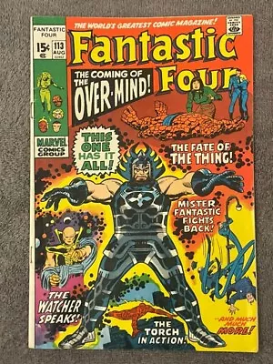 Buy Fantastic Four #113 (RAW 8.0 MARVEL 1971) Lee & Buscema. Watcher. Overmind. • 118.59£