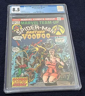 Buy Marvel Team-Up #24 (Aug 1974) ✨ Graded 8.5 OFF-W TO WHITE By CGC ✔ Brother Voodo • 68.61£