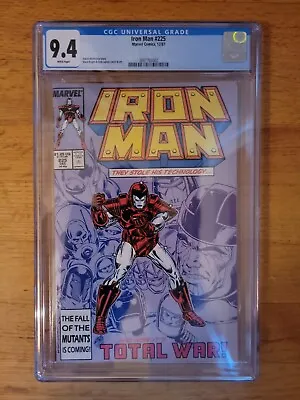 Buy Iron Man #225 CGC NM CGC 9. 4 White Pages 1st Armor Wars Marvel Comic Movie MCU • 123.12£