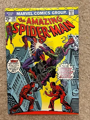 Buy AMAZING SPIDER-MAN 136 1st Harry Osborn As Green Goblin White Pgs • 122.25£