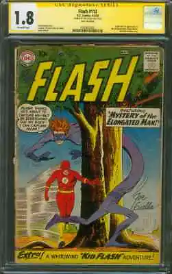 Buy Flash 112 CGC SS 1.8 Joe Giella 1st Elongated Man Ralph Dibny 1960 • 474.36£