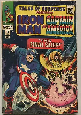 Buy Tales Of Suspense-Iron Man & Captain America #74 VG+ The Final Sleep  Marvel SA • 15.85£