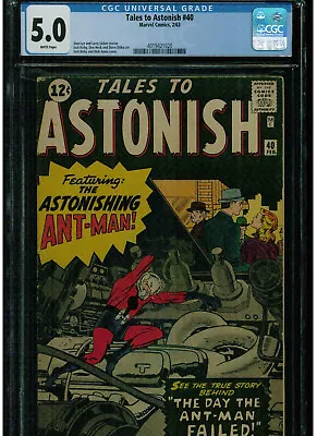 Buy Tales To Astonish #40 Cgc 5.0 White Pages 1963 Jack Kirby Stan Lee Steve Ditko • 274.93£
