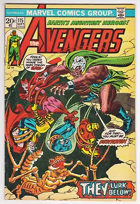 Buy Avengers #115 Fine Minus 5.5 Capt America Scarlet Witch Iron Man Thor 1973 • 6.49£