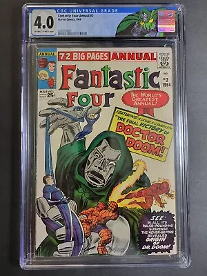 Buy Fantastic Four Annual #2 Marvel CGC 4.0 - Origin Of Doctor Doom OW/W MCU • 321.71£