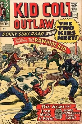 Buy Kid Colt Outlaw  # 121   VERY FINE   March 1965   2nd Iron Mask App.   Rawhide K • 43.97£