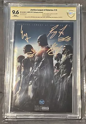Buy Justice League Of America #10 SDCC 2017 Convention Foil CBCS 9.6 - 5x Signed • 1,838.89£