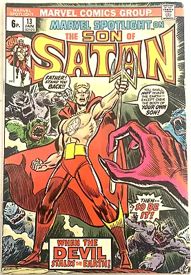 Buy Marvel  Spotlight On The Son Of Satan # 13. Jan. 1974. John Romita-cover. Fn+ 65 • 26.99£