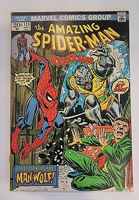 Buy Amazing Spider-Man #124 VF+ 1st App Of Man-Wolf 1973 High Grade, John Romita Sr • 277.13£