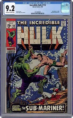 Buy Incredible Hulk #118 CGC 9.2 1969 4315099005 • 193.62£