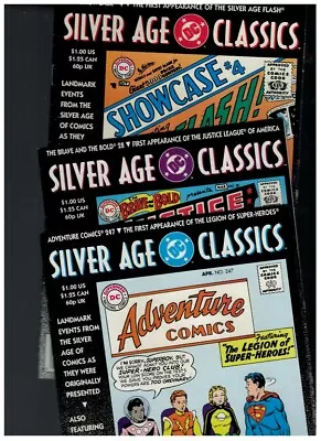 Buy Silver Age Dc Classics: Showcase #4, Brave & The Bold #28, Adventure Comics #247 • 15.80£