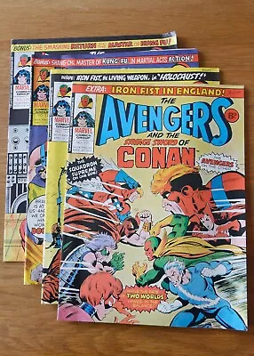 Buy Marvel Comics UK Weekly The Avengers #134 #135 #136 #137 Original  1976 • 1.75£