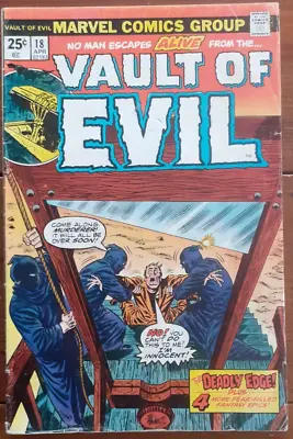 Buy Vault Of Evil 18, Marvel Comics, April 1975, Gd+ • 6.99£