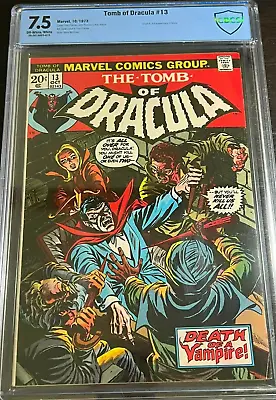 Buy 1973 Tomb Of Dracula 13  CBCS 7.5 Origin& 3rd App Of Blade • 138.75£