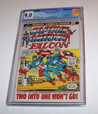 Buy Captain America #156 - Marvel 1972 Bronze Age Issue - CGC VF/NM 9.0 • 90.88£