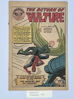 Buy Amazing Spider-Man #7 (1963) 2nd App. The Vulture - Coverless In 0.1 Incomplete • 159.84£