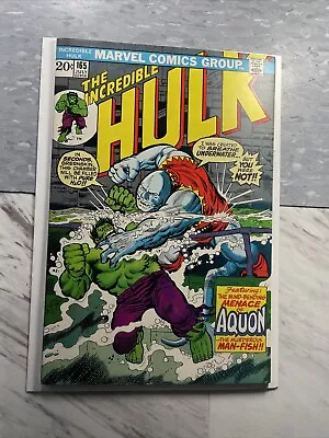 Buy The Incredible Hulk (1962) #165 1st App. Aquon Key Marvel.  VF. Condition.  (E) • 51.39£