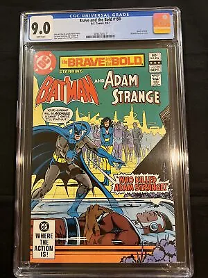 Buy Brave And The Bold #190 Cgc 9.0 Nm (1982) High Grade Batman + Adam Strange • 191.35£