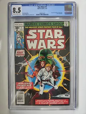 Buy Star Wars #1 Cgc 8.5 Ow/w Pages 1977 First 1st Edition • 295£