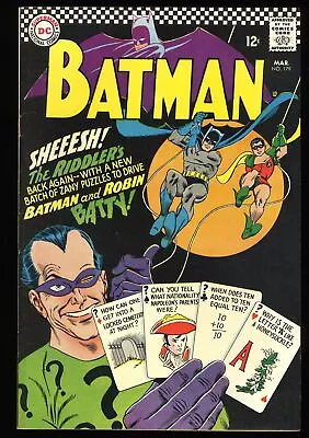 Buy Batman #179 FN 6.0 2nd Appearance Silver Age Riddler! Gil Kane Art! DC Comics • 153.38£