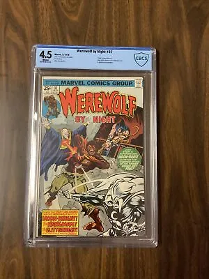 Buy Werewolf By Night 37 CBCS 4.5 WHITE Pages 3rd Moon Knight Death Baron Marcosa • 95.94£