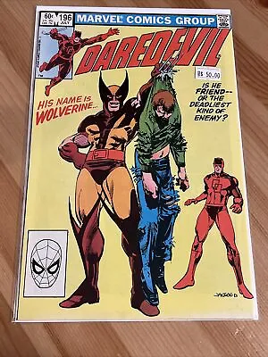 Buy Daredevil #196 Key 🔑 1st Meeting With Wolverine 1983 1st App Lord Dark Wind NM • 35.58£