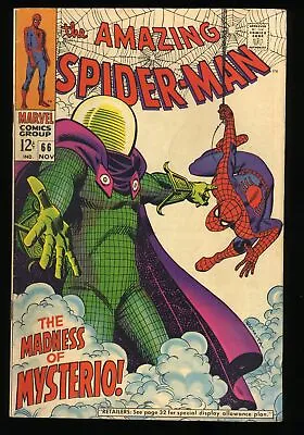 Buy Amazing Spider-Man #66 FN+ 6.5 Mysterio Appearance! Romita Cover! Marvel 1968 • 90.40£
