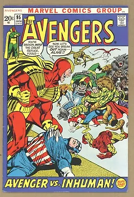 Buy Avengers 95 FN+ Adams! Kree Skrull War! Inhumans X-over! 1972 Marvel Comics T412 • 37.48£