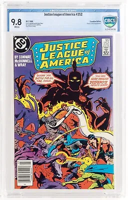Buy 🔥 Justice League Of America #252 NEWSSTAND Canadian CBCS 9.8 White Pages DC Cgc • 71.53£