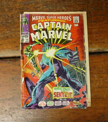 Buy MARVEL SUPER HEROES Featuring Captain Marvel #13 - 1968 1st Carol Danvers • 15.95£