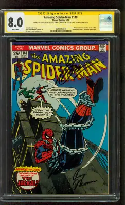Buy Amazing SPIDER MAN 148 CGC 3XSS 8.0 Stan Lee 9/1975 Jackal Gwen Stacy Clone • 1,184.87£