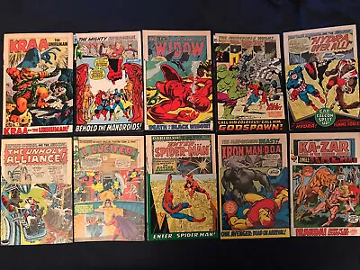 Buy MARVEL Lot Of 10 Partial Cover Comics With KEYS: X-Men, Hulk Daredevil, Avengers • 31.61£